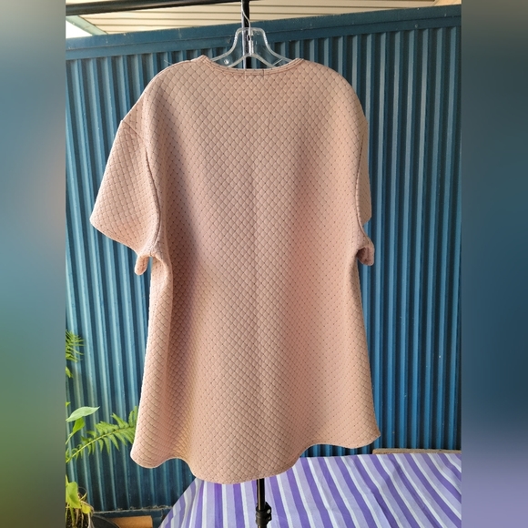 NWOT One Bone Quilt Scoop Tee Men's T-shirt Salmon Pink Size  1 - Picture 3 of 9
